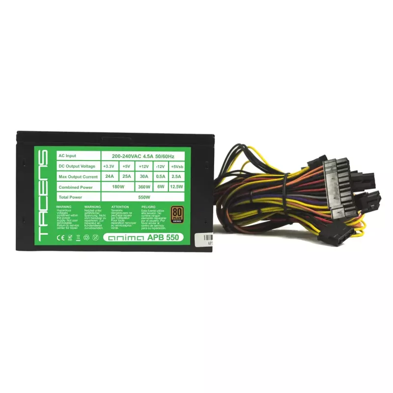 Tacens APB550B toiteplokk 550 W 20+4 pin ATX ATX must