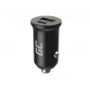 Autolaadija roheline Cell CADM-GC-38AC 38W, 1x USB-C (PD 3.0) + 1x USB-A, alumiiniumkorpus, must