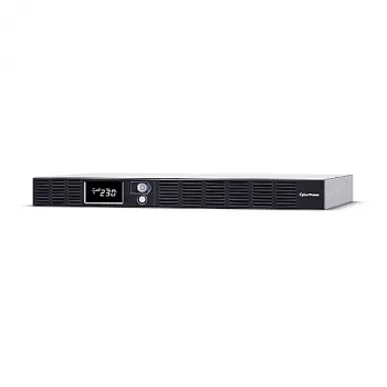 Katkematu toiteallikas CYBERPOWER OR1000ERM1U — 1 kVA (600 W), Line-Interactive, Rackmount 1U, 6× C13 pistikupesa, LCD, Hõbedane