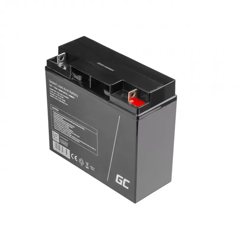 Suletud pliiaku roheline Cell AGM51 12 V 17 Ah, VRLA, hooldusvaba, 167×77×181 mm, 4,8 kg