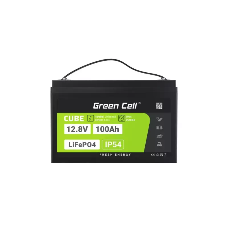 UPS-aku roheline Cell LFPGC12V100AH liitiumraudfosfaat 12,8V 100Ah