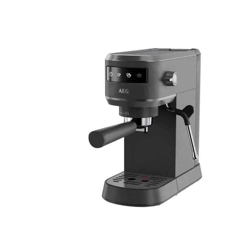 Espressomasin AEG EC6-1-6BST, manuaalne lauapealne, 1,0 L veepaak, 15 bar, piimavahustaja, 1450 W, puutjuhtimine, must