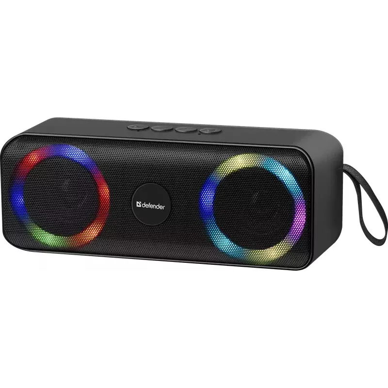 Kaasaskantav Bluetooth monokõlar DEFENDER Q1 must, 10W RMS, 1200 mAh, Bluetooth 5.0, MicroSD, FM, AUX, USB
