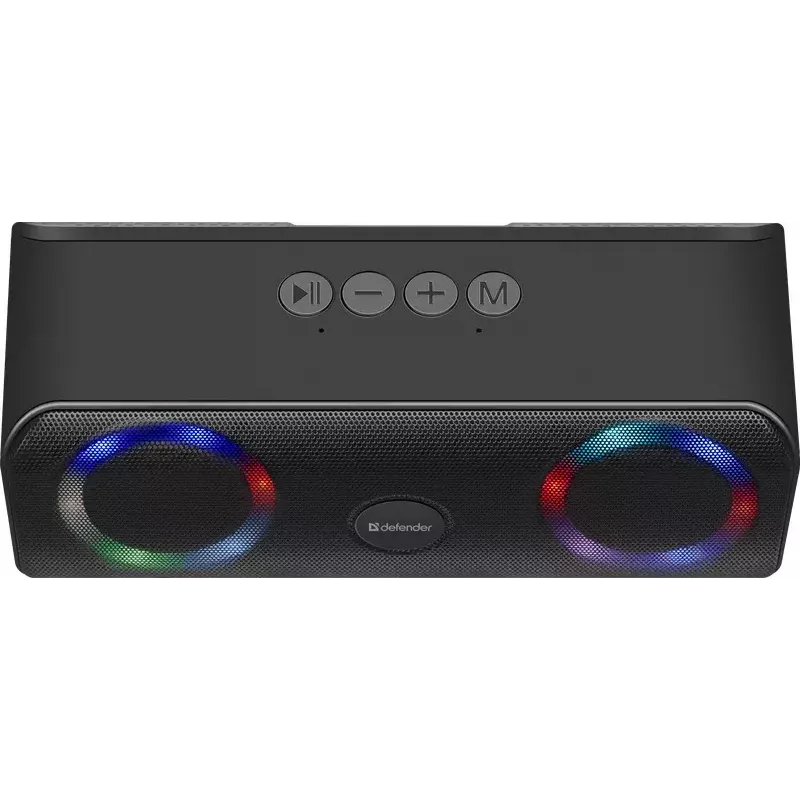 Kaasaskantav Bluetooth monokõlar DEFENDER Q1 must, 10W RMS, 1200 mAh, Bluetooth 5.0, MicroSD, FM, AUX, USB