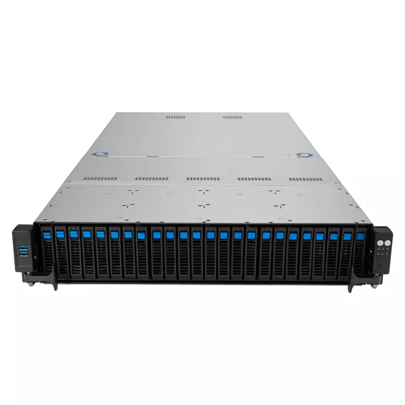 ASUS RS521A-E12-RS24U Socket SP5 Rack (2U) Must, Hõbedane