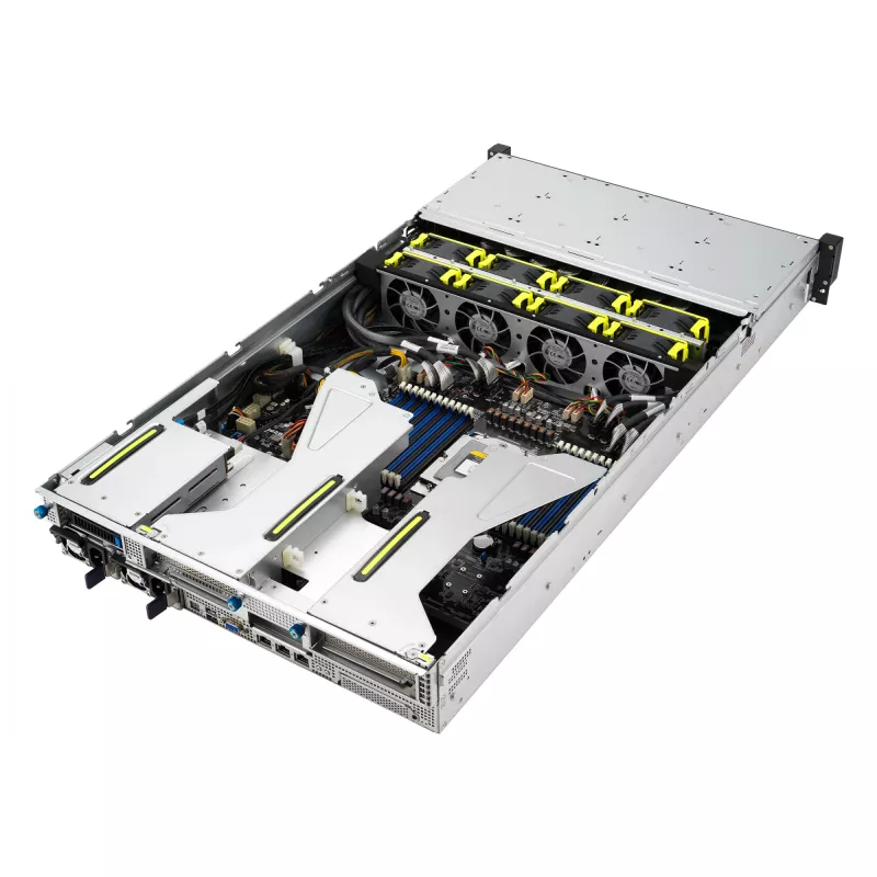 ASUS RS521A-E12-RS24U Socket SP5 Rack (2U) Must, Hõbedane
