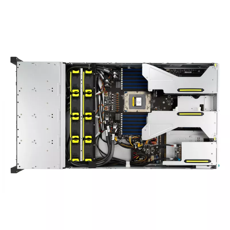ASUS RS521A-E12-RS24U Socket SP5 Rack (2U) Must, Hõbedane