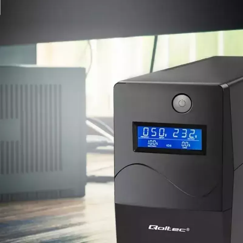 Katkematu toiteallikas Qoltec Monolith 0,85 kVA 480 W 2 vahelduvvoolupesa
