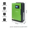 Qoltec 53886 autonoomne hübriidne päikeseinverter, 3,5 kW, 100 A MPPT, 24 V, puhas siinus