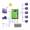 Qoltec 53886 autonoomne hübriidne päikeseinverter, 3,5 kW, 100 A MPPT, 24 V, puhas siinus