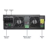 Qoltec 53886 autonoomne hübriidne päikeseinverter, 3,5 kW, 100 A MPPT, 24 V, puhas siinus