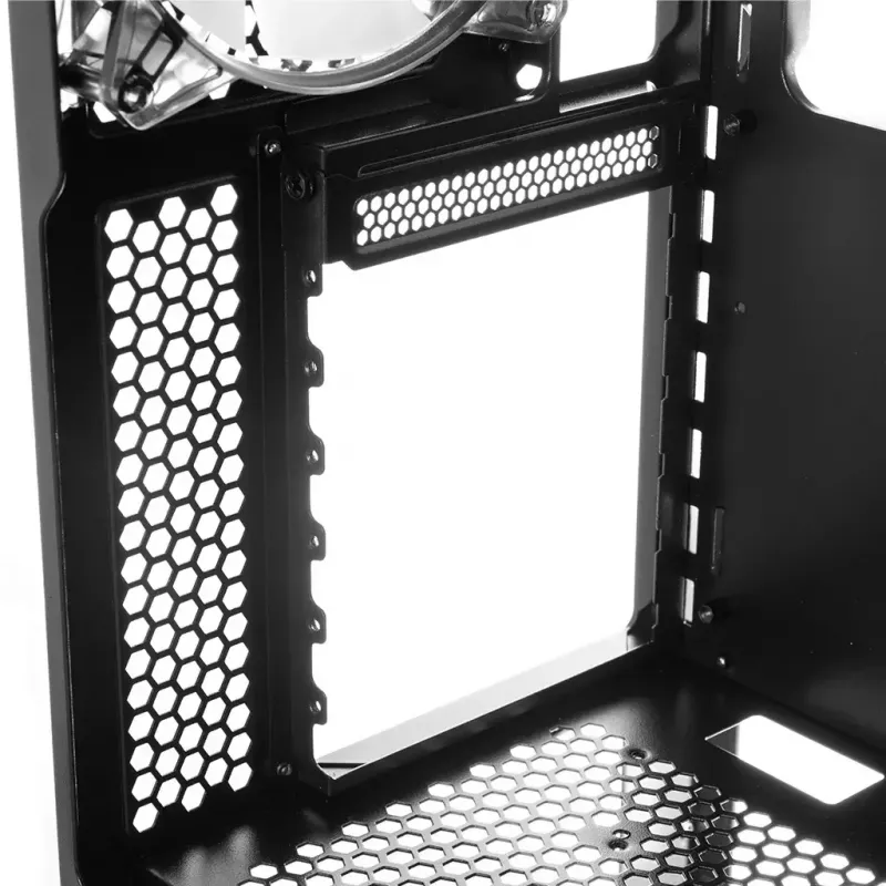 PC korpus MODECOM AMIRANI ARGB Midi Tower, must, karastatud klaas, 2x200 mm esi- + 1x120 mm tagaventilaatorid, USB-A 2x, USB-C 1x, toetab ATX/ITX, GPU kuni 35 cm