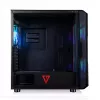 PC korpus MODECOM AMIRANI ARGB Midi Tower, must, karastatud klaas, 2x200 mm esi- + 1x120 mm tagaventilaatorid, USB-A 2x, USB-C 1x, toetab ATX/ITX, GPU kuni 35 cm