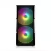 PC korpus MODECOM AMIRANI ARGB Midi Tower, must, karastatud klaas, 2x200 mm esi- + 1x120 mm tagaventilaatorid, USB-A 2x, USB-C 1x, toetab ATX/ITX, GPU kuni 35 cm