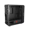 PC korpus MODECOM AMIRANI ARGB Midi Tower, must, karastatud klaas, 2x200 mm esi- + 1x120 mm tagaventilaatorid, USB-A 2x, USB-C 1x, toetab ATX/ITX, GPU kuni 35 cm