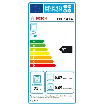 Sisseehitatud ahi Bosch Serie 8 HBG7341B2 — elektriline, 71 L, 3600 W, puutetundlik juhtimine, must
