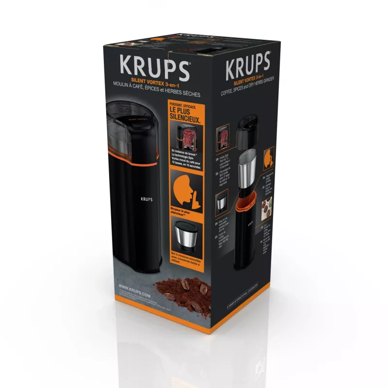 Teradega kohviveski Krups Silent Vortex GX3328 175 W must 90 g mahutavus
