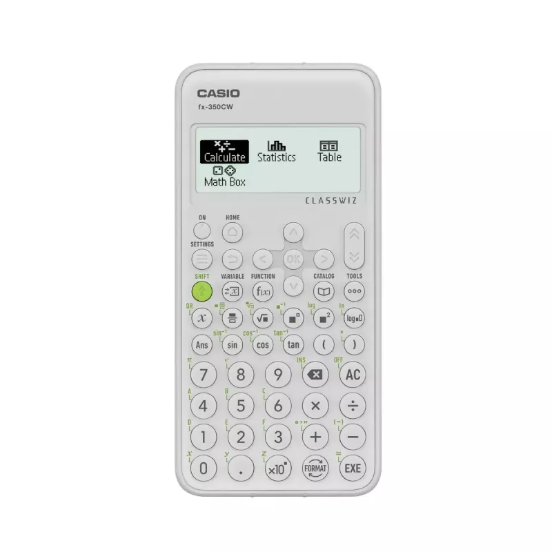 Teaduslik kalkulaator CASIO ClassWiz FX-350EX Pocket — 16-kohaline, 2-realise ekraaniga, patareitoitega, hall, taskusuuruses