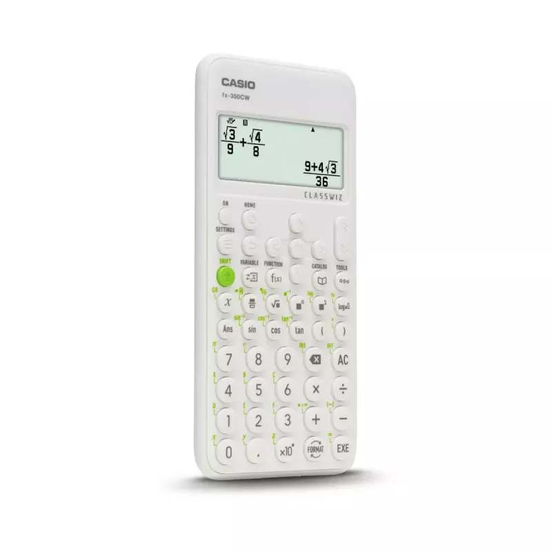 Teaduslik kalkulaator CASIO ClassWiz FX-350EX Pocket — 16-kohaline, 2-realise ekraaniga, patareitoitega, hall, taskusuuruses
