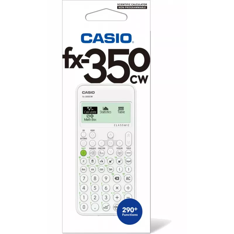 Teaduslik kalkulaator CASIO ClassWiz FX-350EX Pocket — 16-kohaline, 2-realise ekraaniga, patareitoitega, hall, taskusuuruses