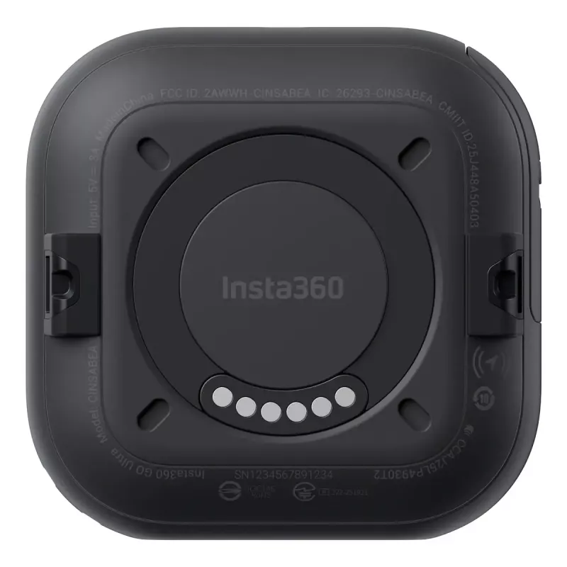 Action spordikaamera Insta360 GO Ultra Standard Must — 4K Ultra HD 3840×2880, 1/1.28-tolline sensor, 240 kaadrit/s, Wi‑Fi, sisseehitatud kuvar, MicroSD, 52,9 g