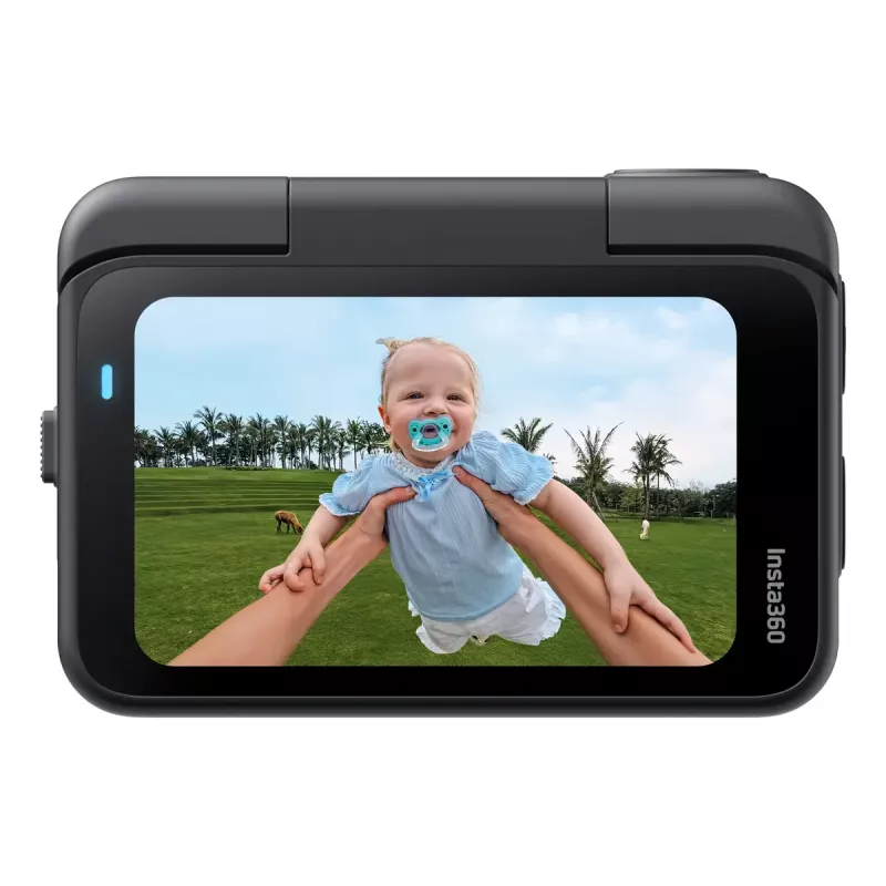 Action spordikaamera Insta360 GO Ultra Standard Must — 4K Ultra HD 3840×2880, 1/1.28-tolline sensor, 240 kaadrit/s, Wi‑Fi, sisseehitatud kuvar, MicroSD, 52,9 g