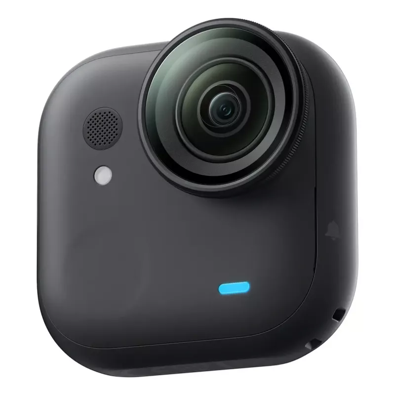 Action spordikaamera Insta360 GO Ultra Standard Must — 4K Ultra HD 3840×2880, 1/1.28-tolline sensor, 240 kaadrit/s, Wi‑Fi, sisseehitatud kuvar, MicroSD, 52,9 g