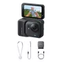 Action spordikaamera Insta360 GO Ultra Standard Must — 4K Ultra HD 3840×2880, 1/1.28-tolline sensor, 240 kaadrit/s, Wi‑Fi, sisseehitatud kuvar, MicroSD, 52,9 g