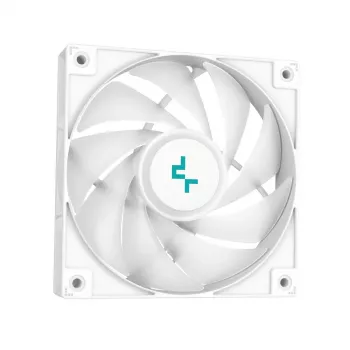 Universaalne vedelikjahutus DeepCool LS520 SE WH — 240 mm radiaator, 2× 120 mm PWM-ventilaatorit, valge, vasest alus