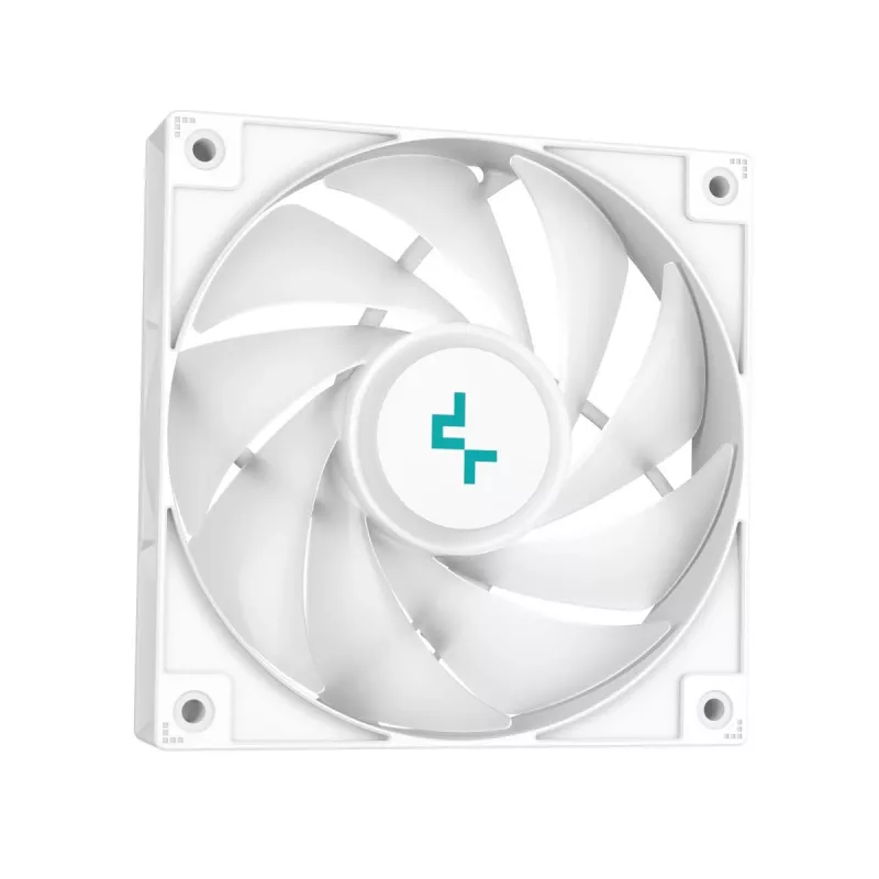 Universaalne vedelikjahutus DeepCool LS520 SE WH — 240 mm radiaator, 2× 120 mm PWM-ventilaatorit, valge, vasest alus