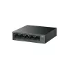 Haldamata kommutaator TP‑LINK LS105P, 5x Fast Ethernet (10/100) porti, 4x PoE-porti, 1 Gbit/s kommutatsioonivõime, ventilaatorita, must