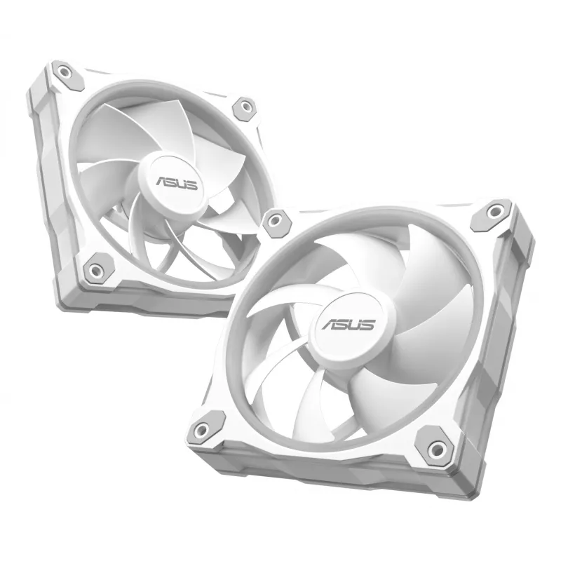 120 mm arvutikorpuse ventilaator ASUS Prime MR120 ARGB Reverse Valge — 1600 p/min, 58 CFM, PWM, liughülss-laager