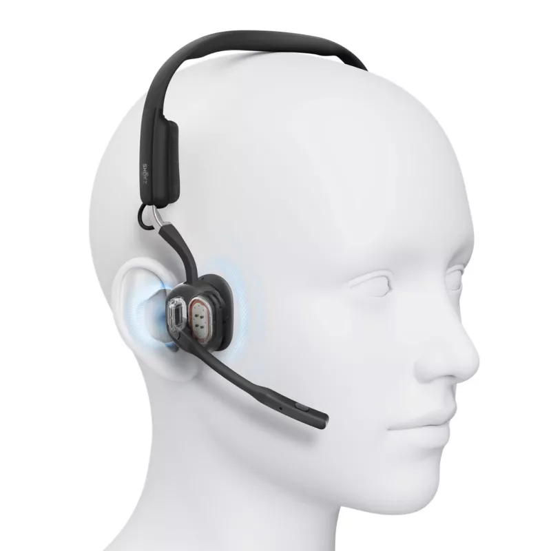 SHOKZ OpenMeet juhtmevabad Bluetooth-luujuhtivusega videokonverentsi peakomplekt