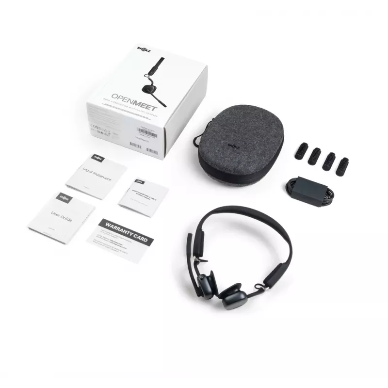 SHOKZ OpenMeet juhtmevabad Bluetooth-luujuhtivusega videokonverentsi peakomplekt
