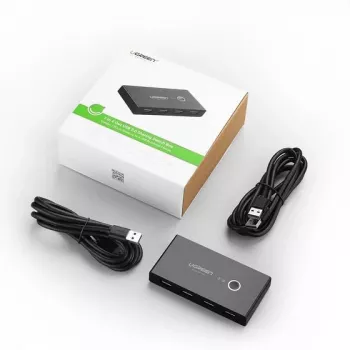 UGREEN 30767 — USB 2.0 jaotur 6 pordiga, 1,5 m kaabel, 5 V/2 A, must
