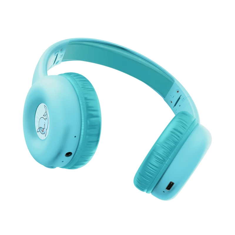 Peakomplekt TRUST Nouna binauraalne Bluetooth/USB-C juhtmega ja juhtmevaba, kokkupandav, lastele, sinine, 4 cm draiverid
