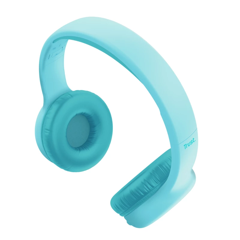 Peakomplekt TRUST Nouna binauraalne Bluetooth/USB-C juhtmega ja juhtmevaba, kokkupandav, lastele, sinine, 4 cm draiverid