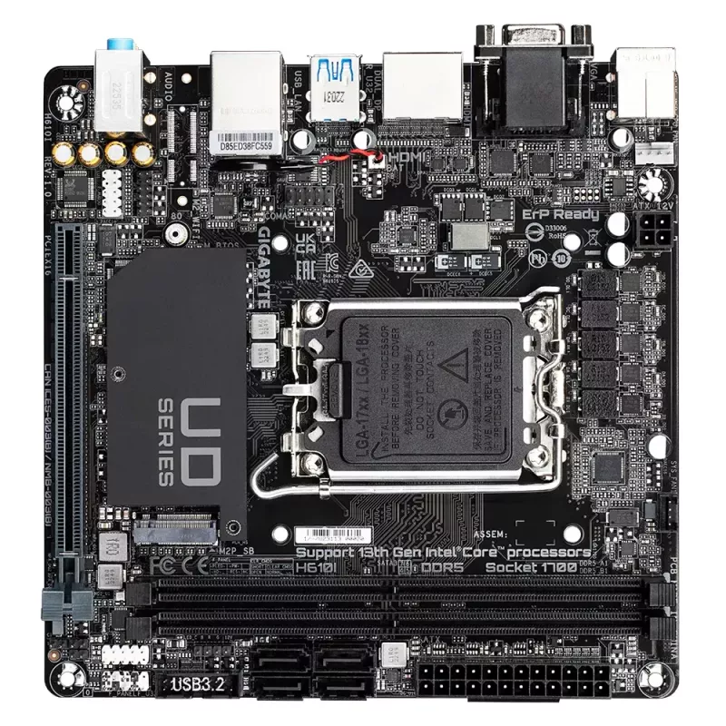 Emaplaat GIGABYTE H610I, Intel H610, LGA 1700, Mini-ITX