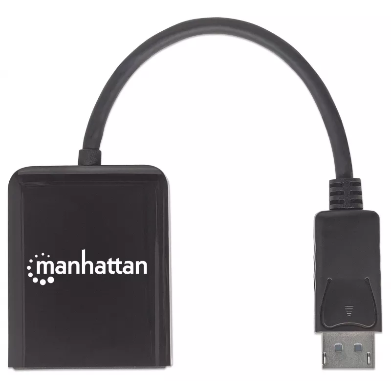 Manhattan DisplayPort 1.2 kuni 2-pordiline DisplayPort 1.2 jaotur-hub koos MST-ga, 4K@30Hz, USB-A toitega, videoseina funktsioon, must, MST = mitme voo transport, 3-aastane garantii