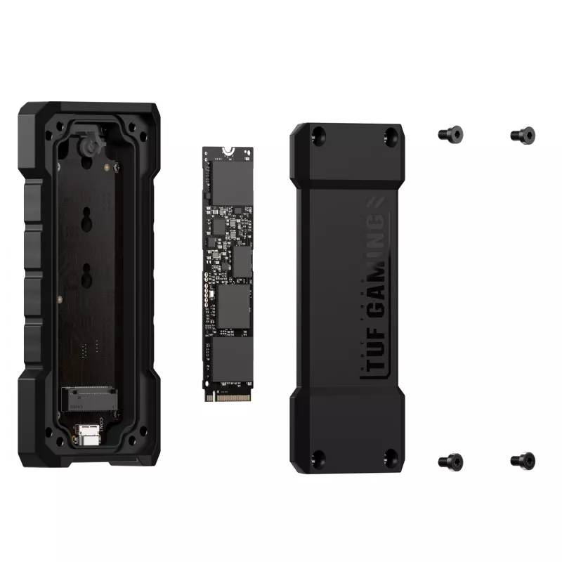 SSD enclosure ASUS TUF Gaming A2 Must for M.2 PCIe / SATA, USB 3.2 Gen 2x2 20 Gbit/s, up to 4 TB, aluminium, IP68