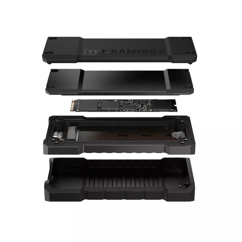 SSD enclosure ASUS TUF Gaming A2 Must for M.2 PCIe / SATA, USB 3.2 Gen 2x2 20 Gbit/s, up to 4 TB, aluminium, IP68