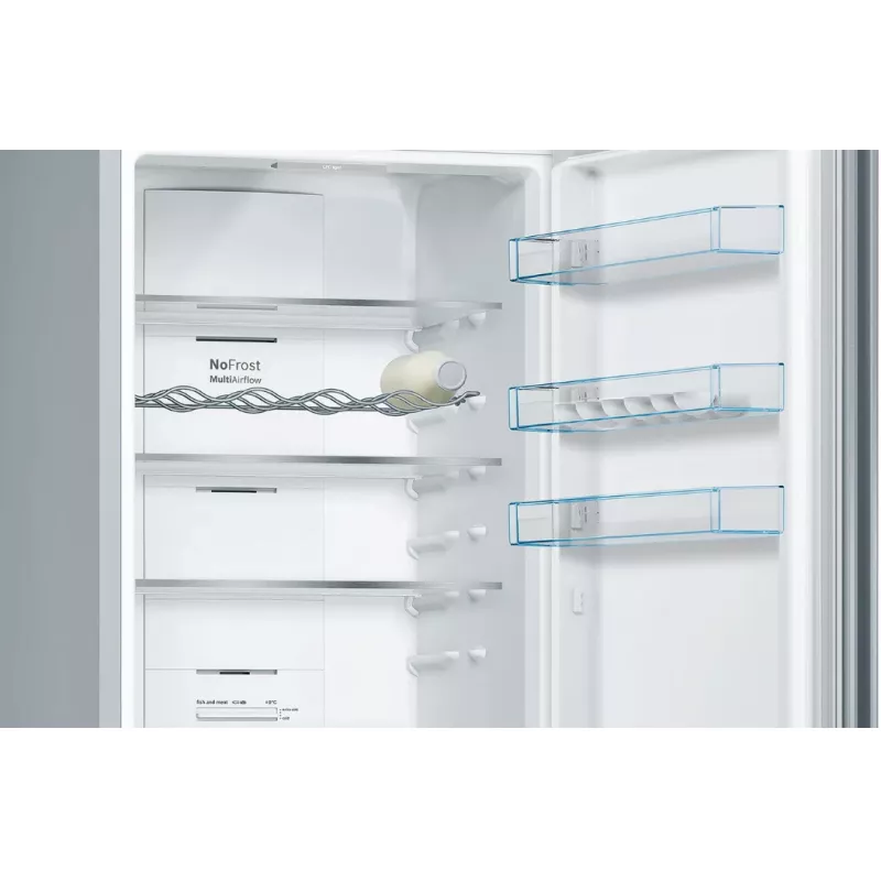 Külmik-sügavkülmik Bosch Serie 4 KGN39VIEB vabaltseisev 368 L, energiaklass E, roostevaba teras, NoFrost, alumine sügavkülmik