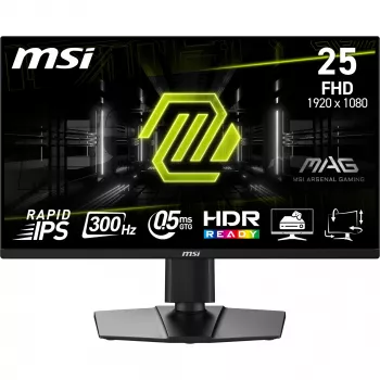 Monitor MSI MAG 255PXF 24.5 tolli Full HD (1920×1080) Rapid IPS, 300 Hz, 0,5 ms, FreeSync Premium, matt pind