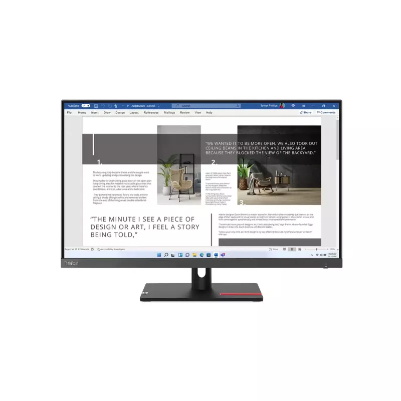 Monitor Lenovo ThinkVision S27i-30 27 tolli Full HD IPS LED 1920×1080, 100 Hz, 300 cd/m², 6 ms, HDMI x2, VESA 100×100