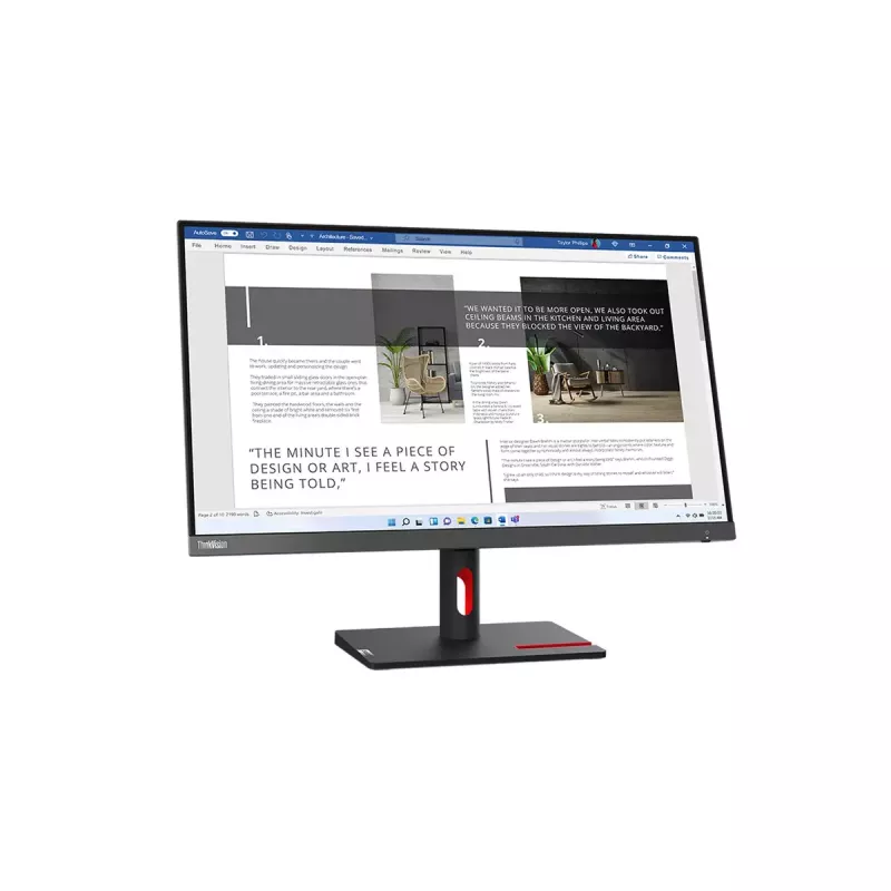 Monitor Lenovo ThinkVision S27i-30 27 tolli Full HD IPS LED 1920×1080, 100 Hz, 300 cd/m², 6 ms, HDMI x2, VESA 100×100