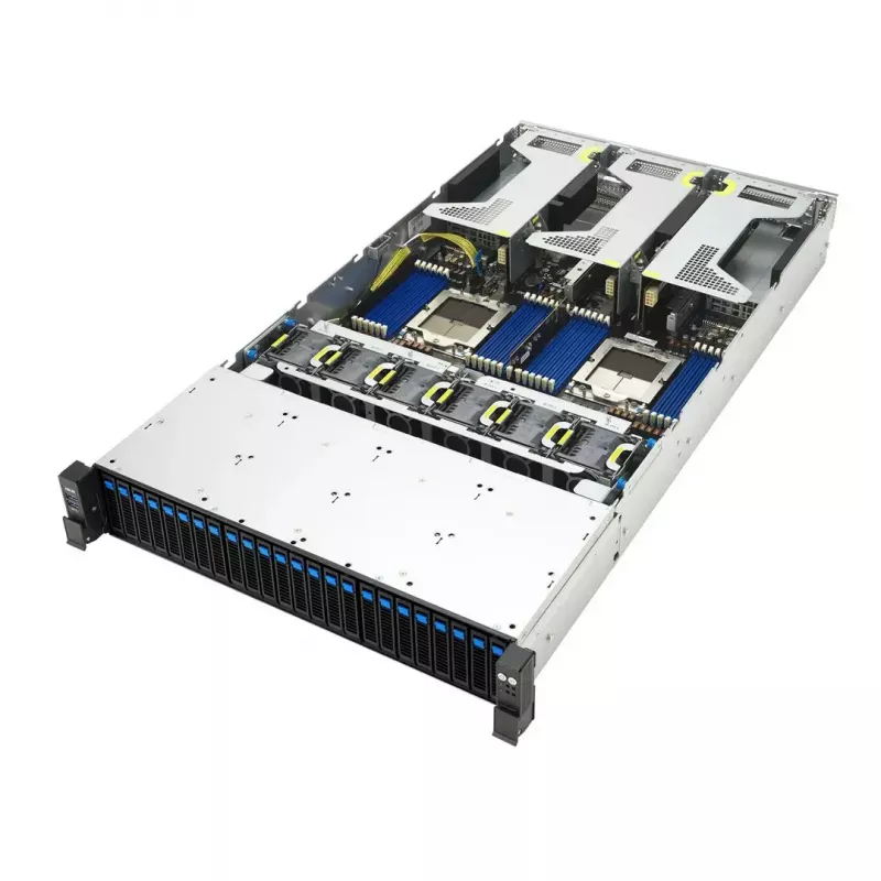 Serveri riiuliplatvorm ASUS RS720A-E13-RS24G 2U AMD, 24x 2,5-tollist pesa, 2x SP5 protsessorit, 24 DIMM DDR5, max 3 TB, Aspeed AST2600
