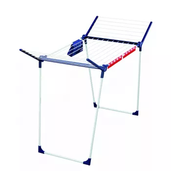 Põrandal seisev kuivatusrest Leifheit Pegasus 180 Plus — kokkupandav metallist/plastist kuivati, 18 m kuivatuspinda, 870×1570×660 mm
