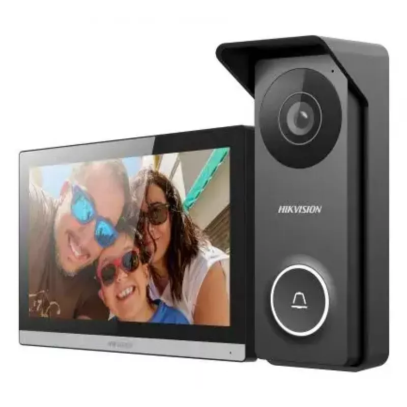Videointercom Hikvision DS-KIS313-P 7-tolline TFT mahtuvuslik puuteekraan, 1280×720, Wi-Fi 802.11n, MicroSD, IP65, IK08