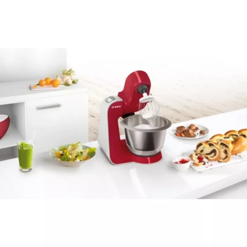 Bosch MUM58720 köögikombain 1000 W 3.9 L Hall, Punane, Roostevaba teras
