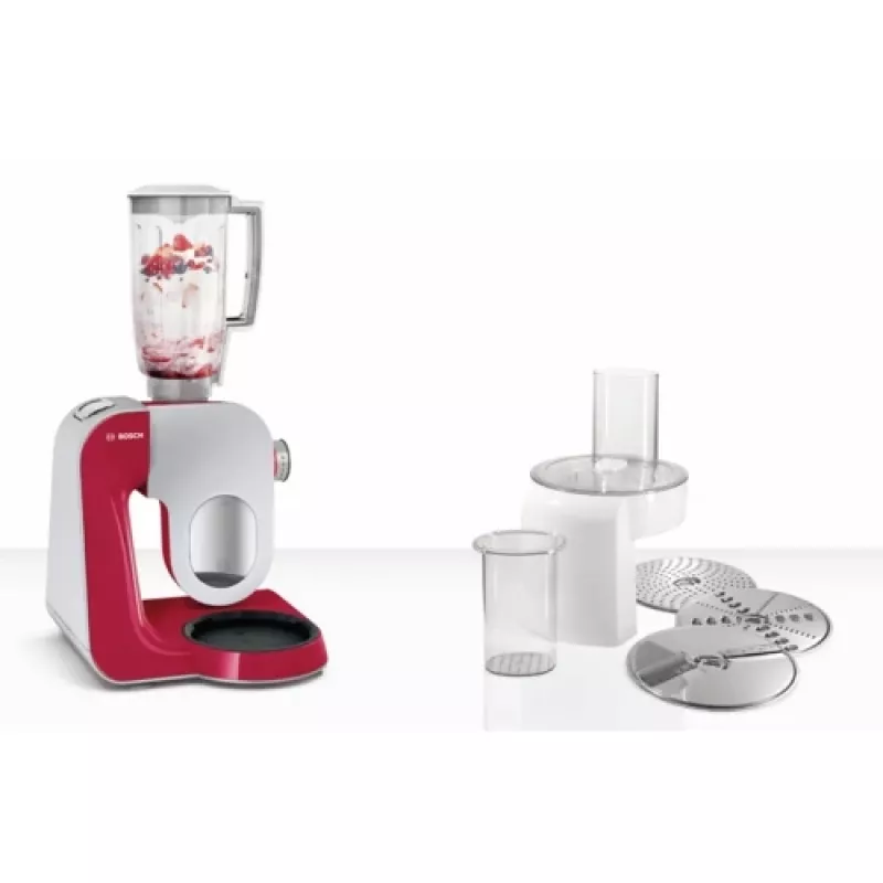 Bosch MUM58720 köögikombain 1000 W 3.9 L Hall, Punane, Roostevaba teras